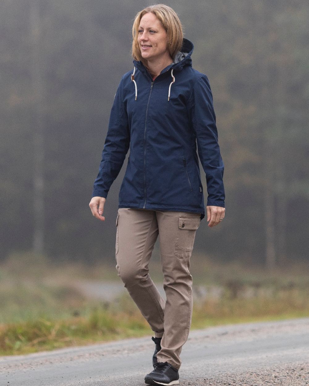 Hunting Olive Coloured Pinewood Womens Serengeti Trousers on outdoor background