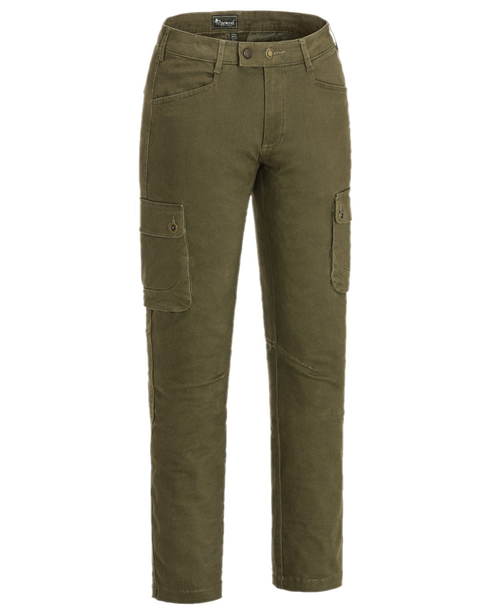Moss Green Coloured Pinewood Womens Serengeti Trousers on white background