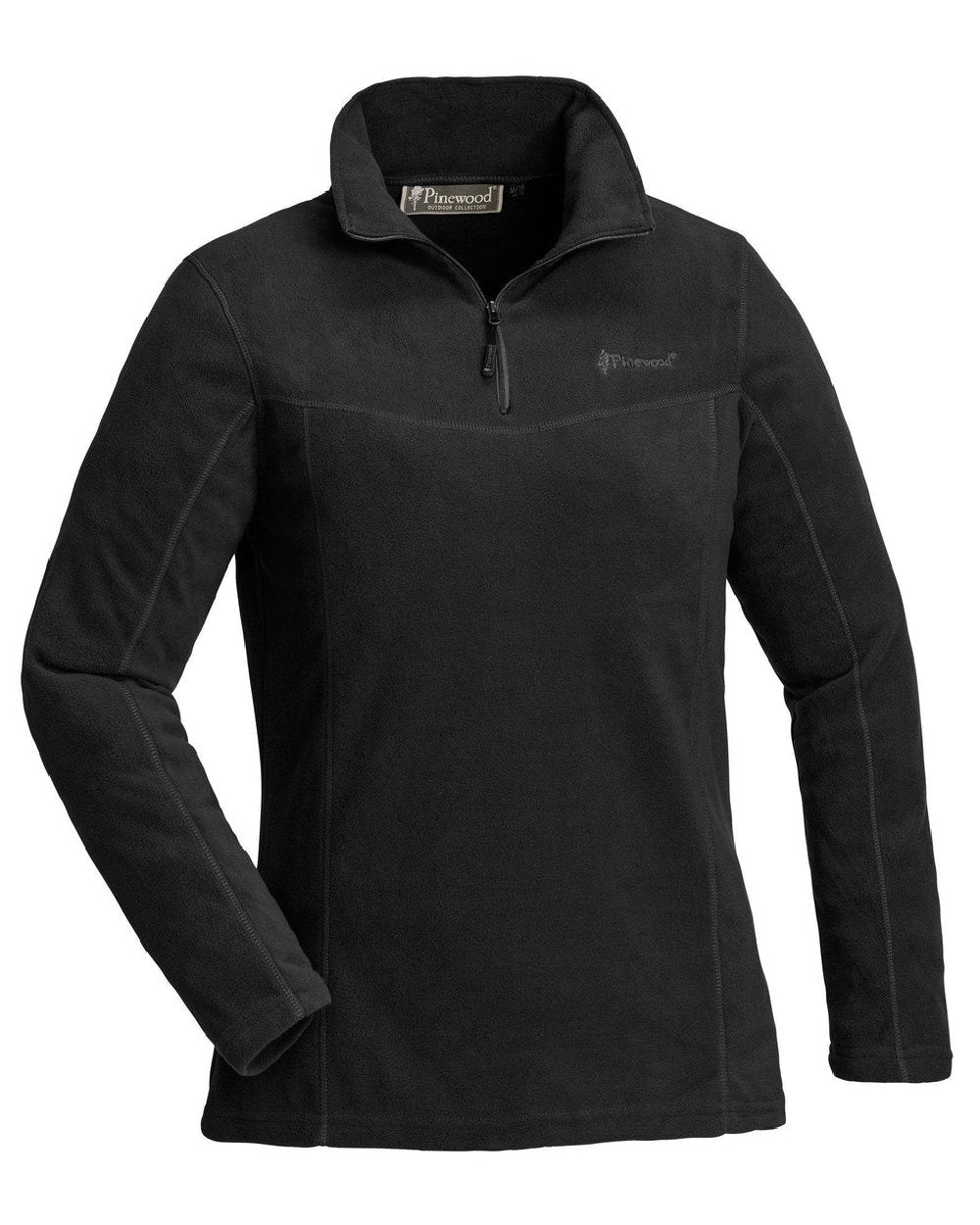 Black coloured Pinewood Womens Tiveden Fleece Sweater on white background