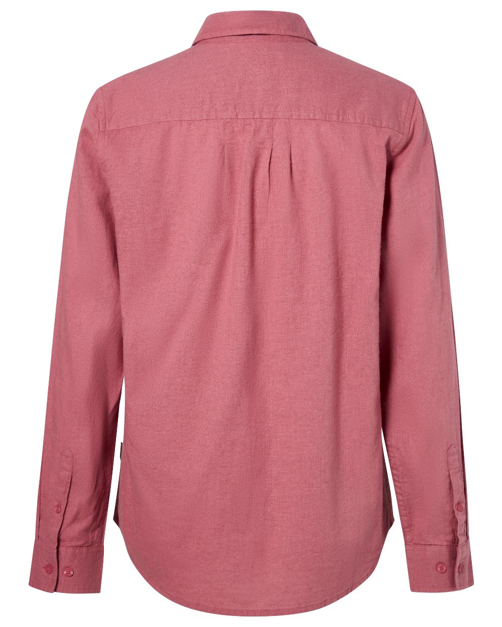 Dusty Pink coloured Pinewood Womens Varnamo InsectSafe Hemp Mix Long Sleeve Shirt on white background