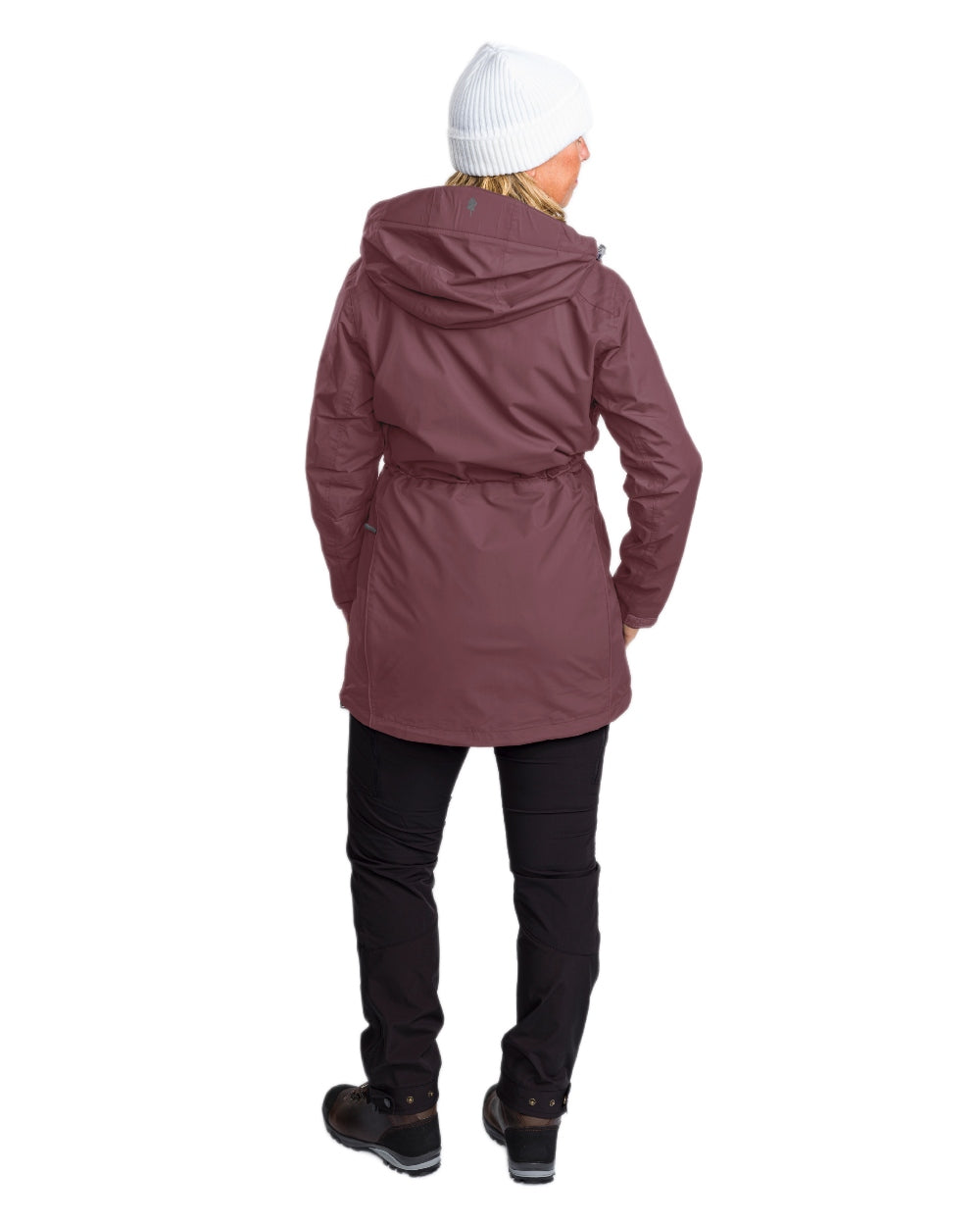 Plum coloured Pinewood Womens Wilda Parka on white background