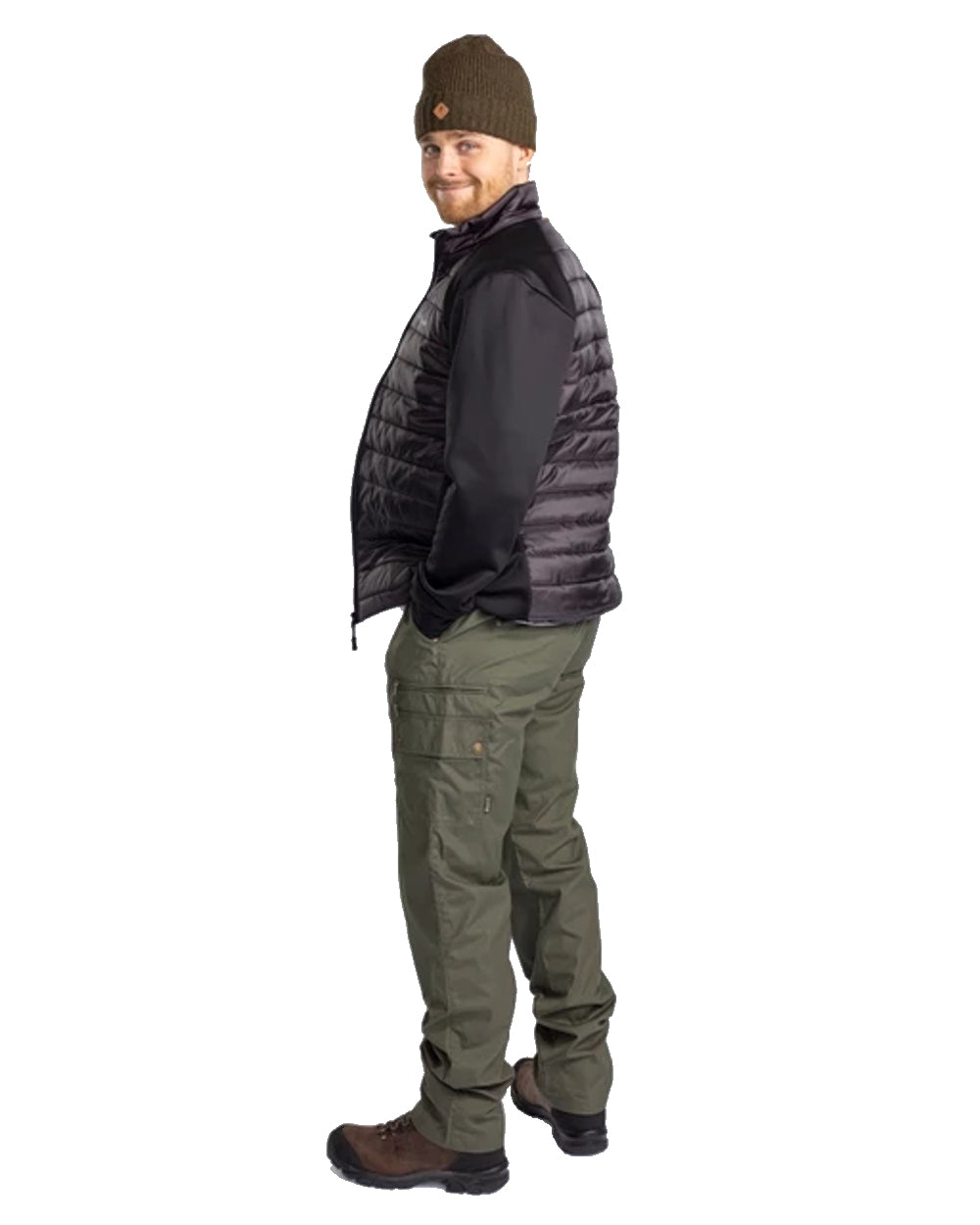 Pinewood Mens Finnveden Hybrid Power Fleece Jacket in Black