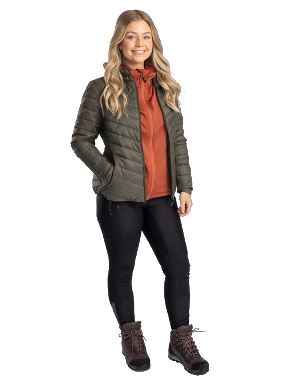 Pinewood Womens Abisko Insulation Lite Jacket in Clover Green