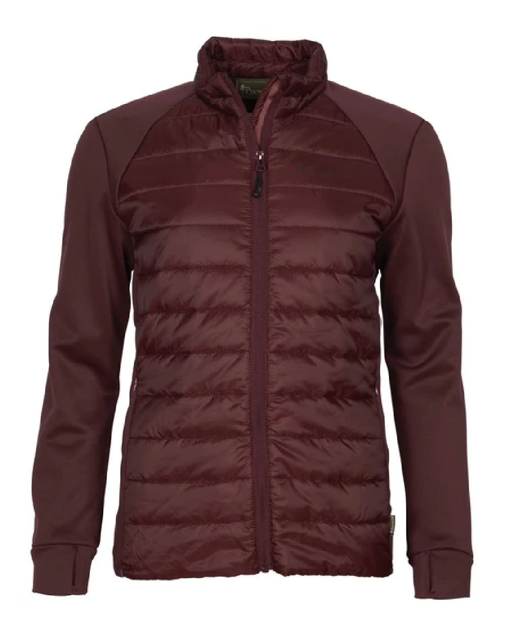Pinewood Womens Finnveden Hybrid Power Fleece Jacket in Earth Plum