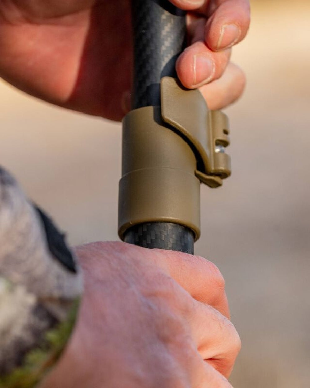 Primos 65900M Apex Carbon Fiber Trigger Stick On Outdoor Background