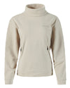 Pumice Coloured Musto Womens Classic Fleece Pullover On A White Background #colour_pumice