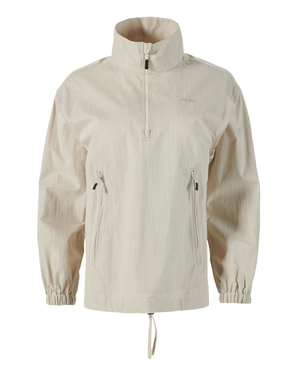 Pumice Coloured Musto Womens Falmouth Anorak Jacket On A White Background 
