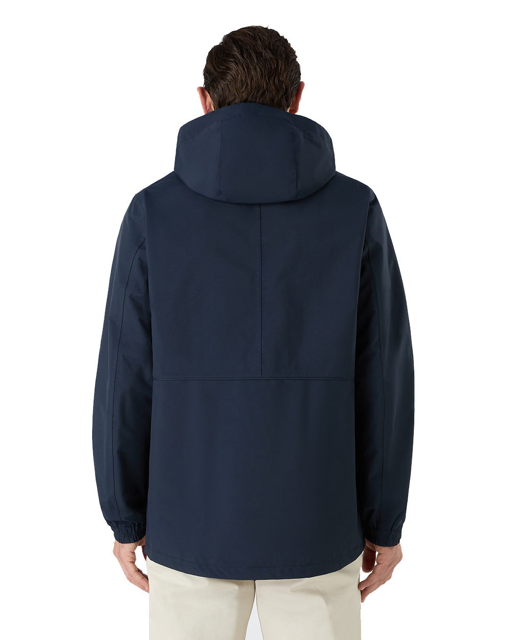 Navy Coloured Musto Mens Classic Shore Waterproof Jacket On A White Background 