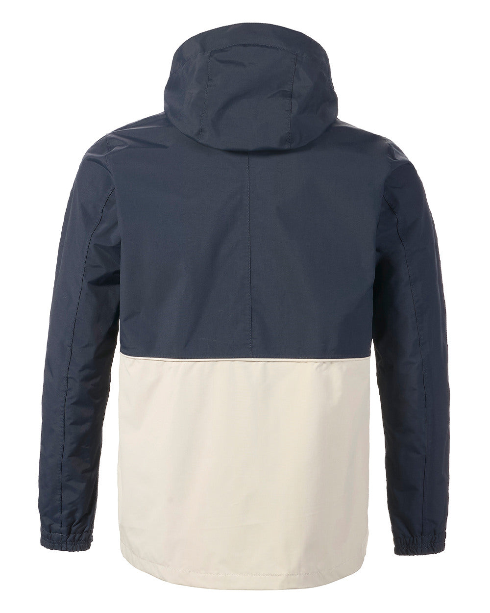 Pumice/Navy Coloured Musto Mens Classic Shore Waterproof Jacket On A White Background 