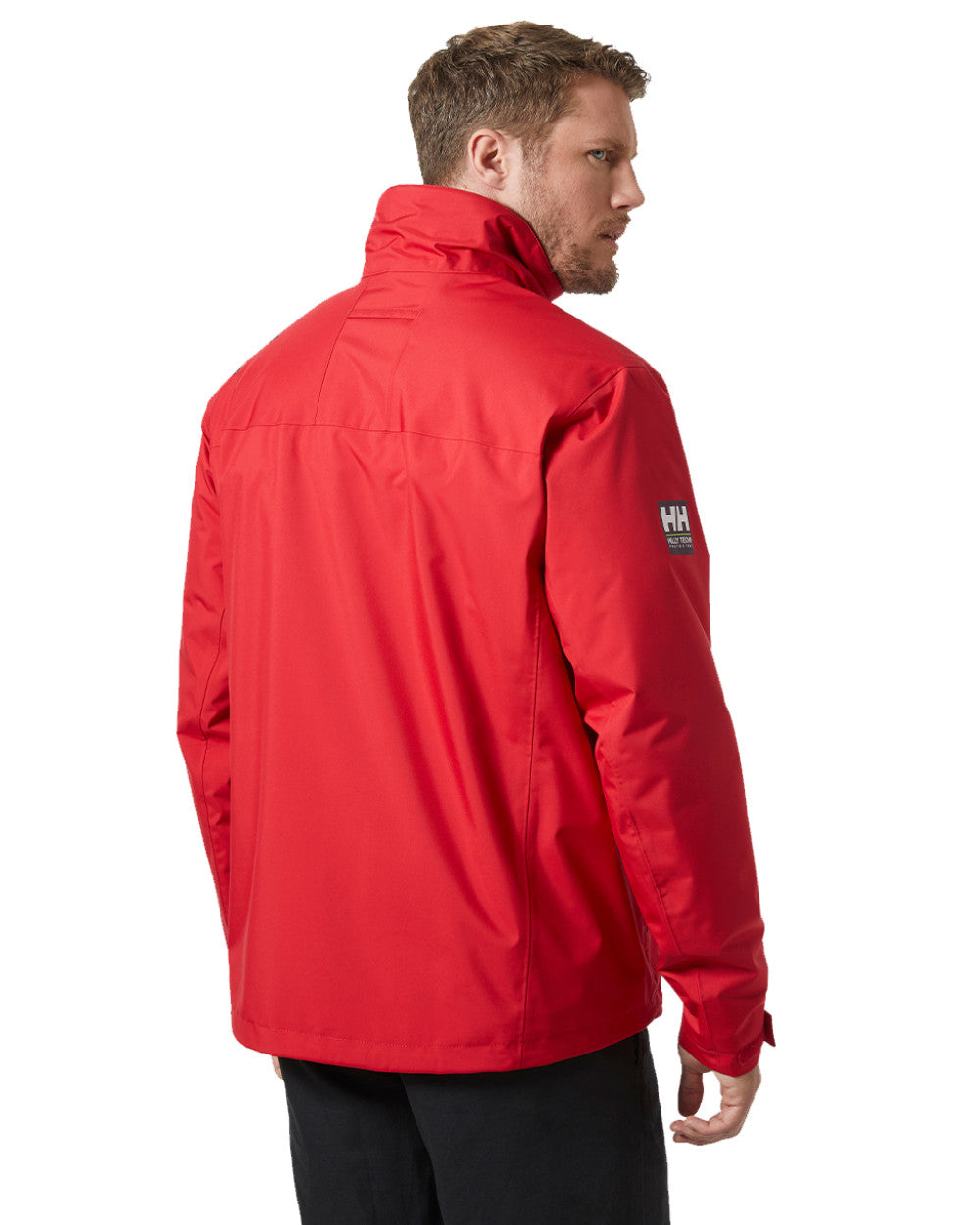 Red Coloured Helly Hansen Mens Crew Midlayer Jacket 2 On A White Background