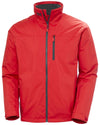 Red Coloured Helly Hansen Mens Crew Midlayer Jacket 2 On A White Background #colour_red