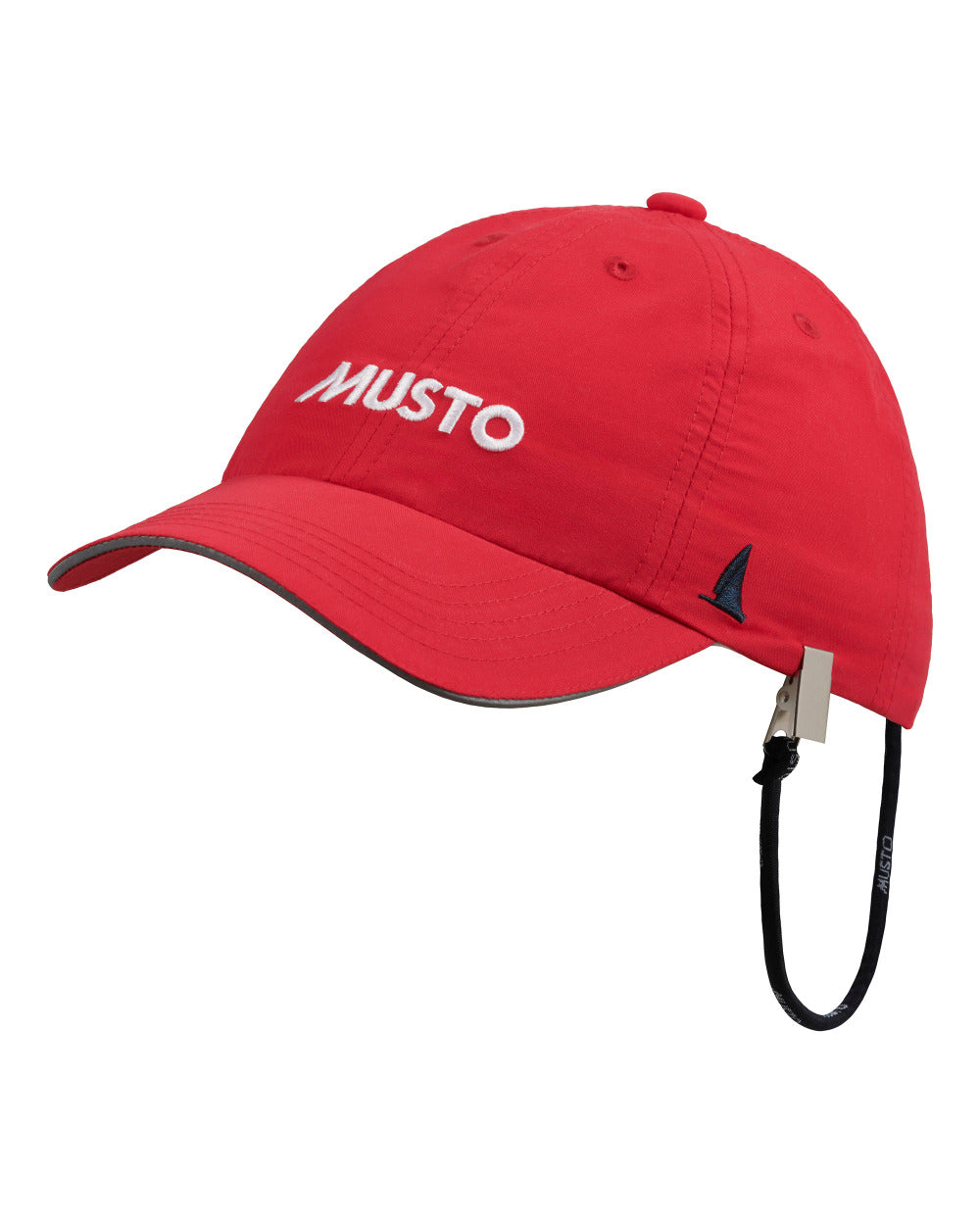 True Red Coloured Musto Childrens Essential Fast Dry Crew Cap On A White Background