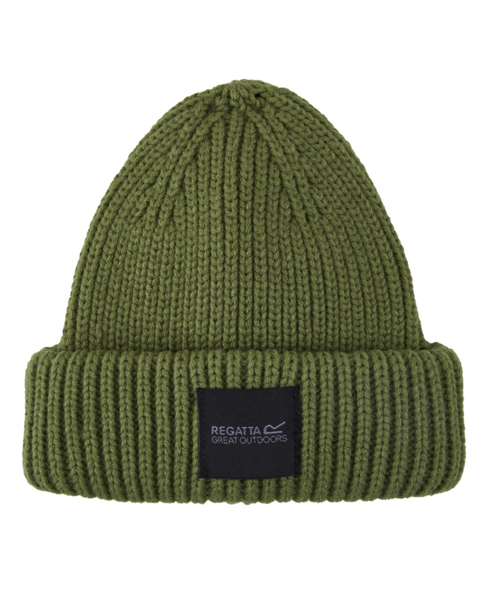 Nephrite Green Coloured Regatta Childrens Connora Fisherman Beanie on white background