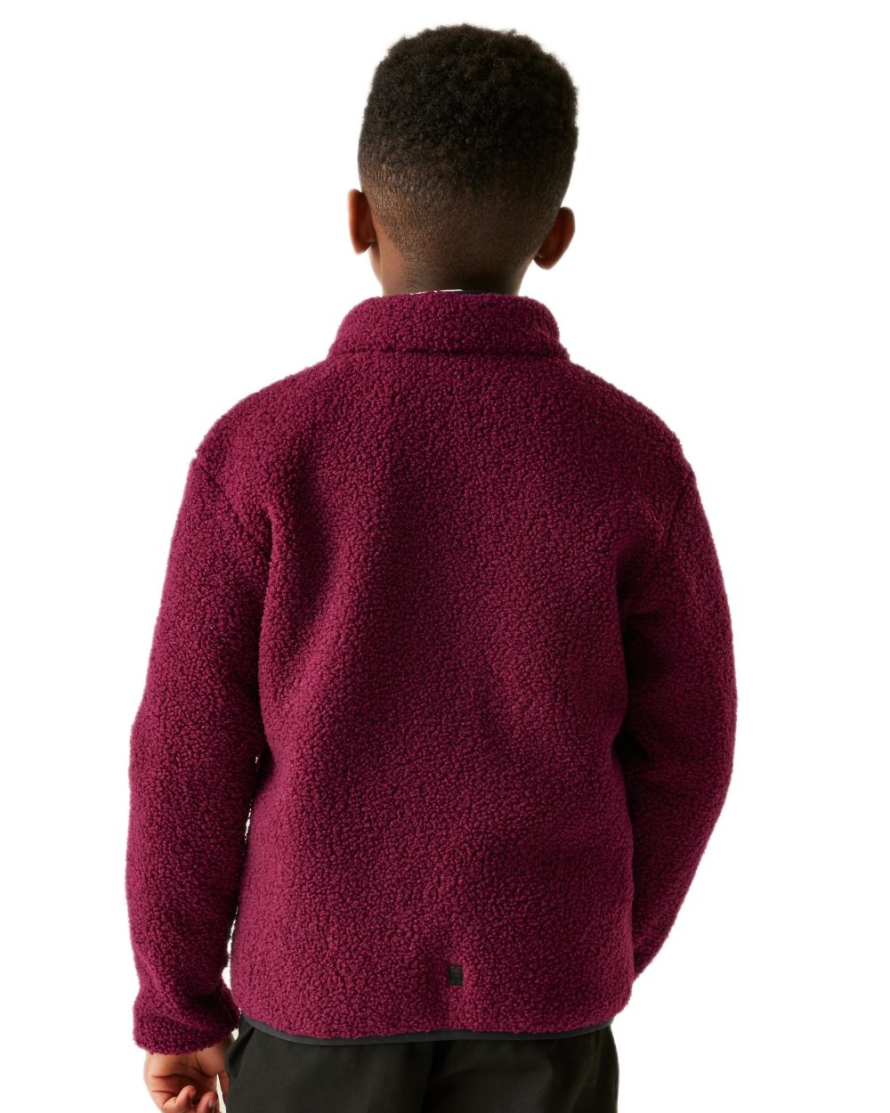 Dark Pimento Coloured Regatta Childrens Frankie Warm Full Zip Fleece Jacket on white background