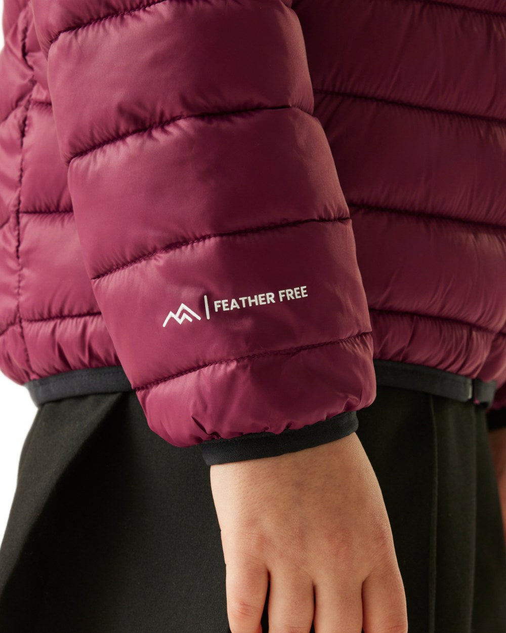 Dark Pimento Coloured Regatta Childrens Hooded Marizion Padded Jacket on white background