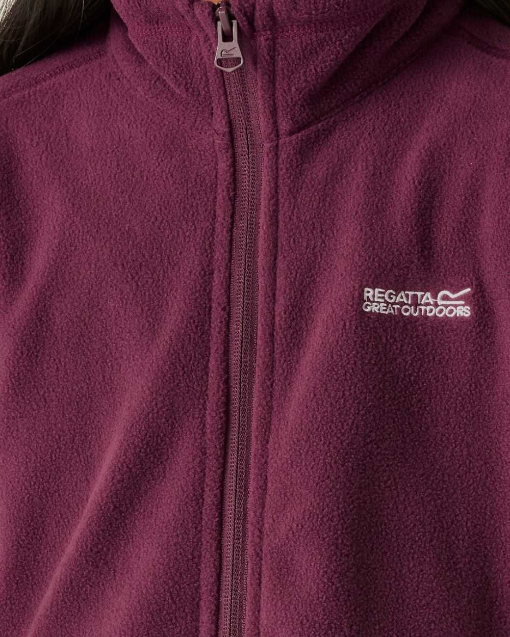 Fig Purple Coloured Regatta Childrens King II Full Zip Fleece Jacket on white background
