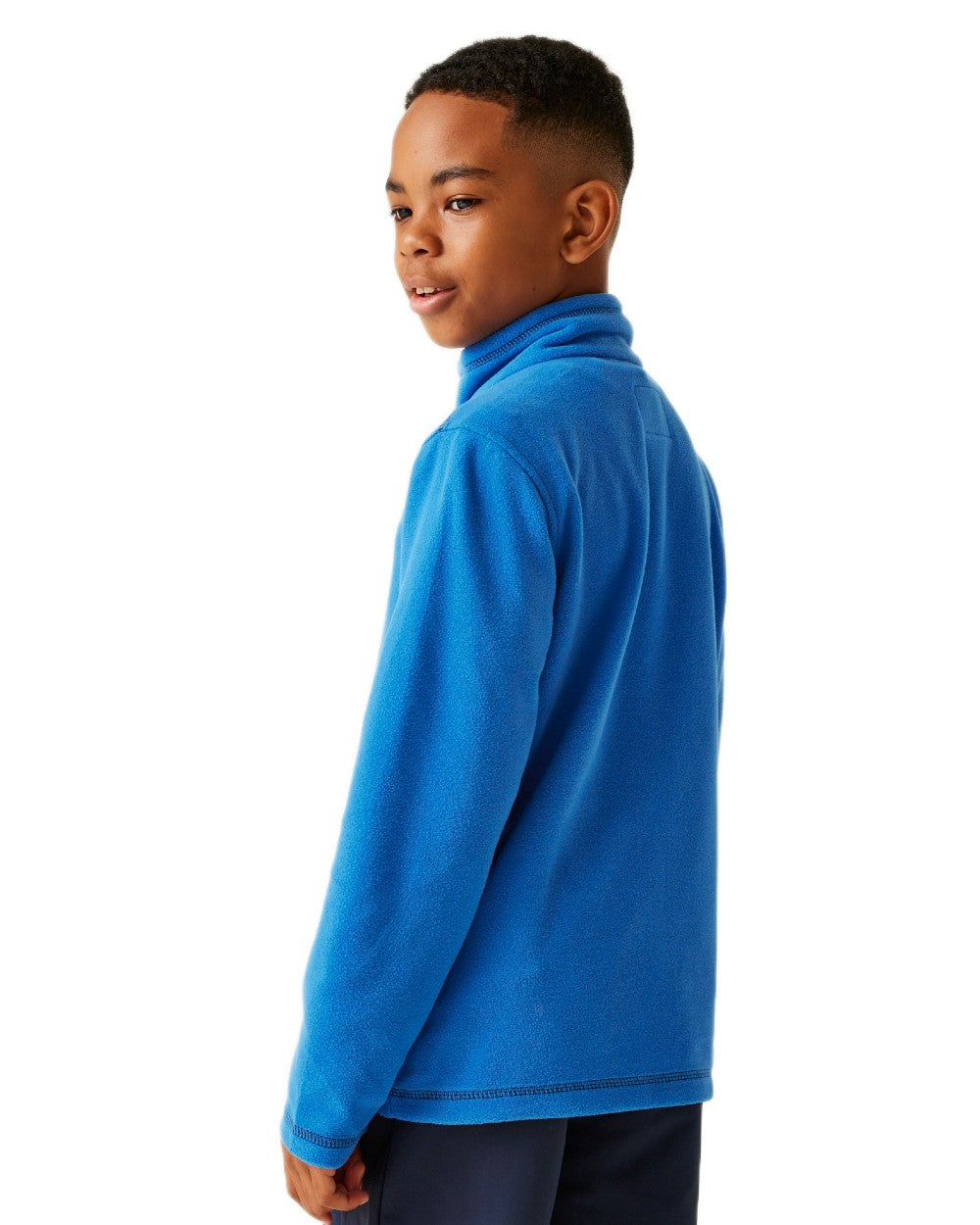 Oxford Blue Navy Coloured Regatta Childrens King II Full Zip Fleece Jacket on white background