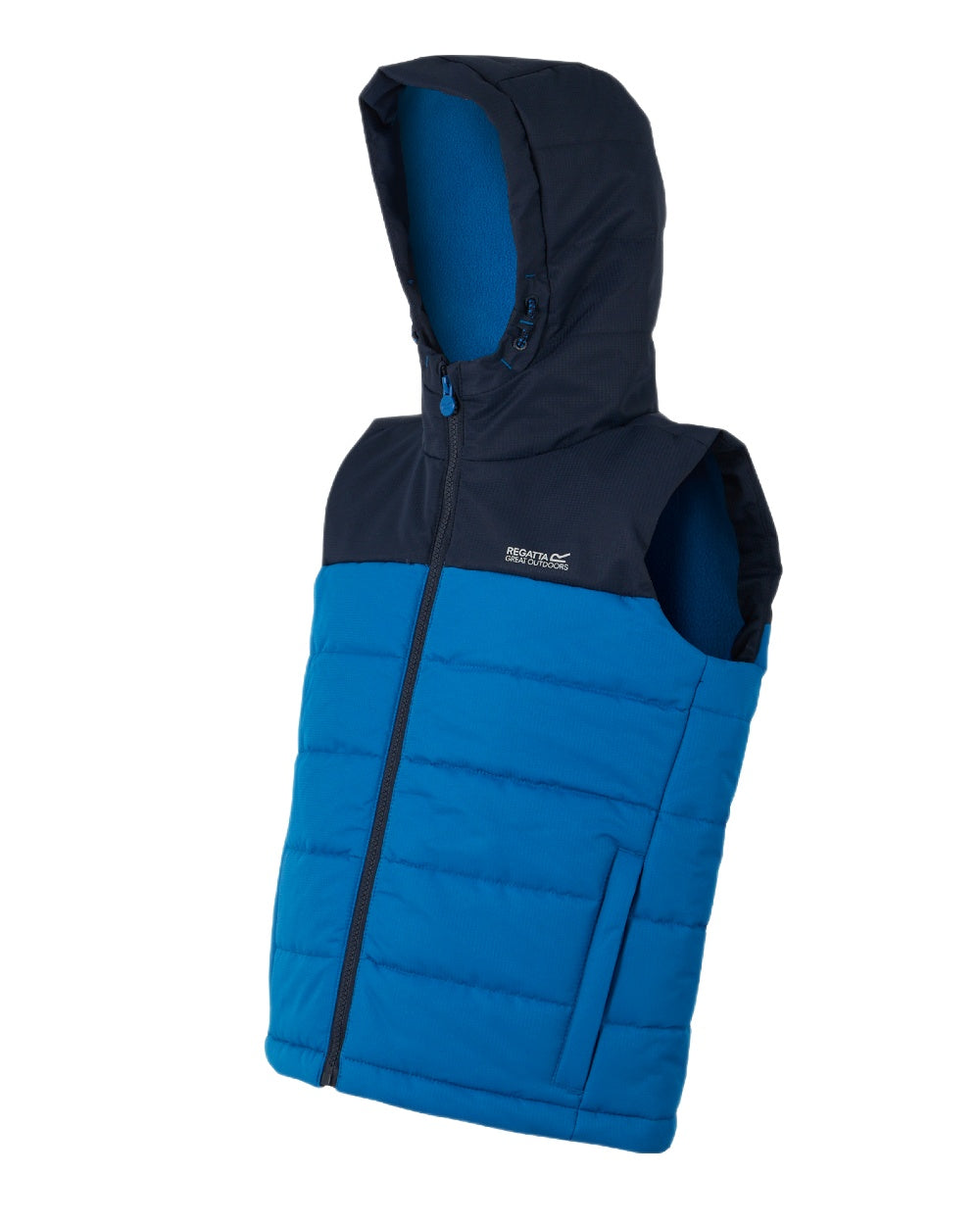 Navy Snorkel Blue Coloured Regatta Childrens Lofthouse Bodywarmer Gilet on white background