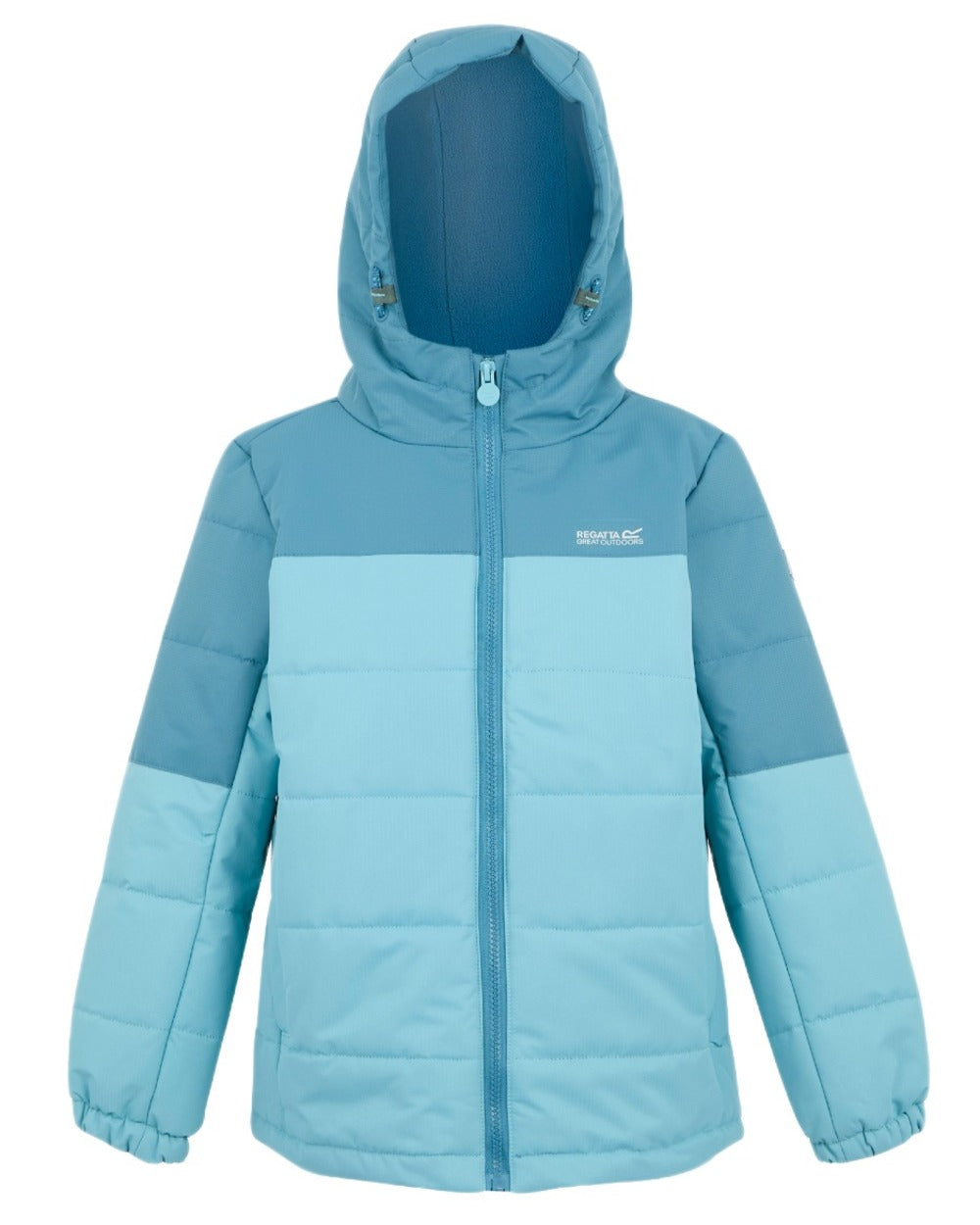 Storm Blue Nordic Blue Coloured Regatta Childrens Lofthouse Insulated Jacket on white background