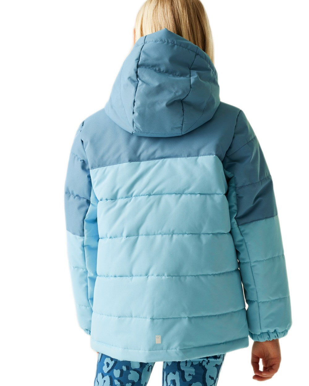 Storm Blue Nordic Blue Coloured Regatta Childrens Lofthouse Insulated Jacket on white background