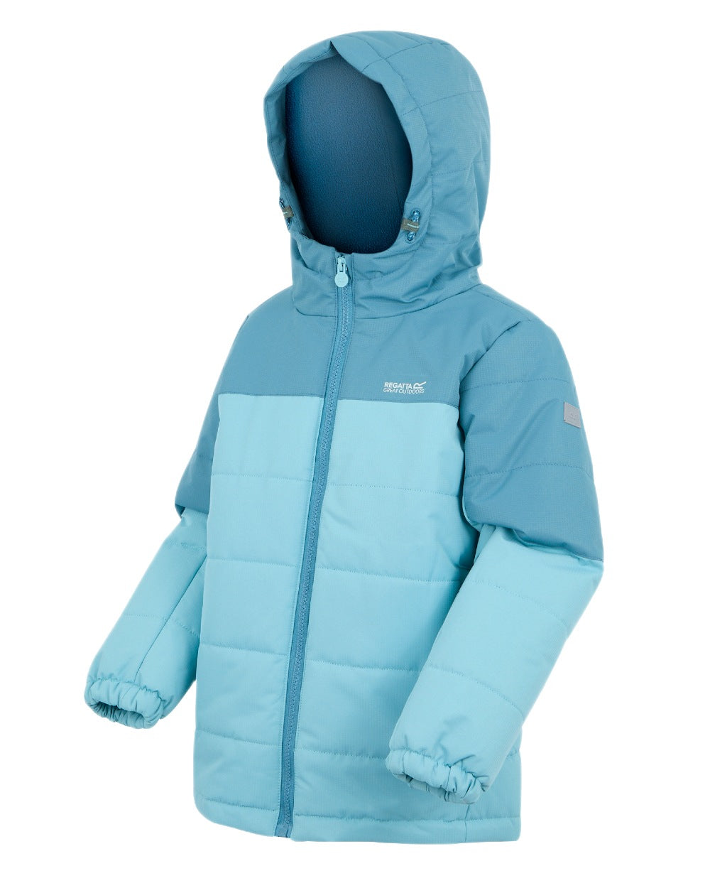 Storm Blue Nordic Blue Coloured Regatta Childrens Lofthouse Insulated Jacket on white background
