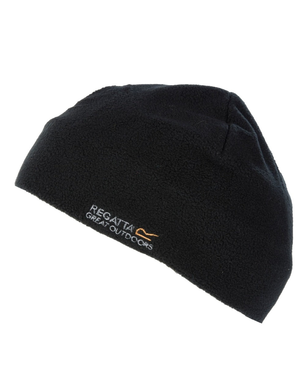 Black Coloured Regatta Childrens Taz II Basic Beanie on white background