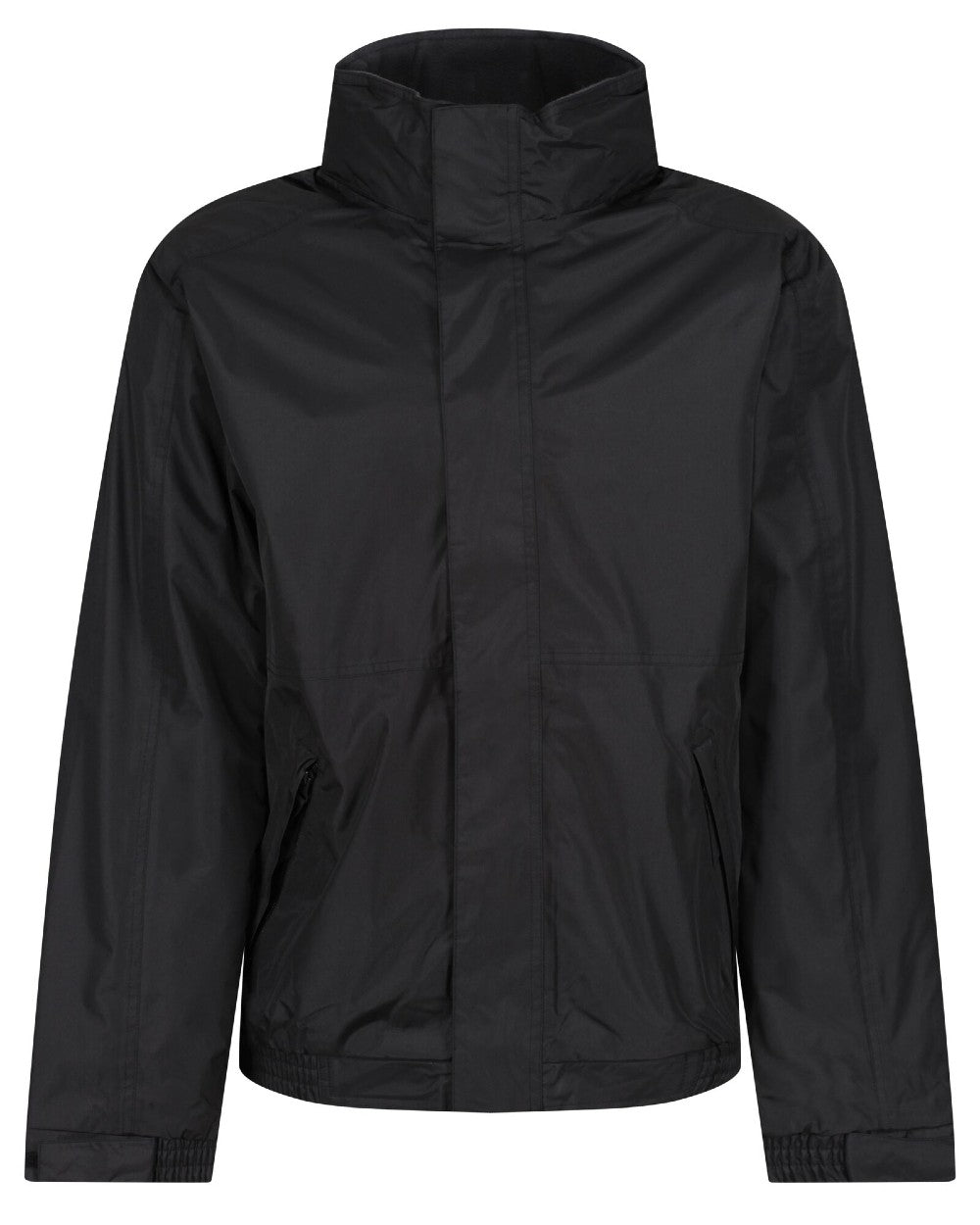 Black Ash coloured Regatta Dover Fleece Lined Bomber Jacket on white background