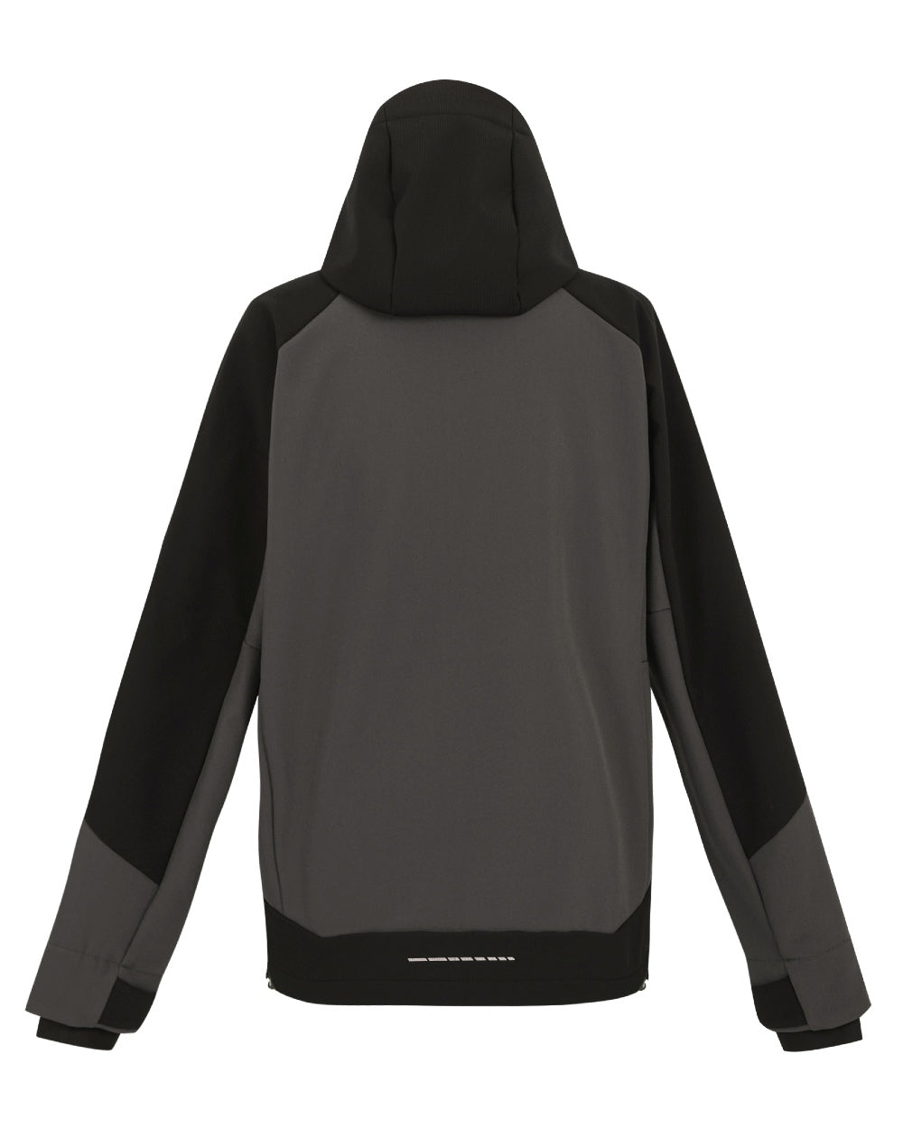 Slate Grey Black coloured Regatta Mens 4Tex Stretch 3 Layer Softshell Jacket on white background