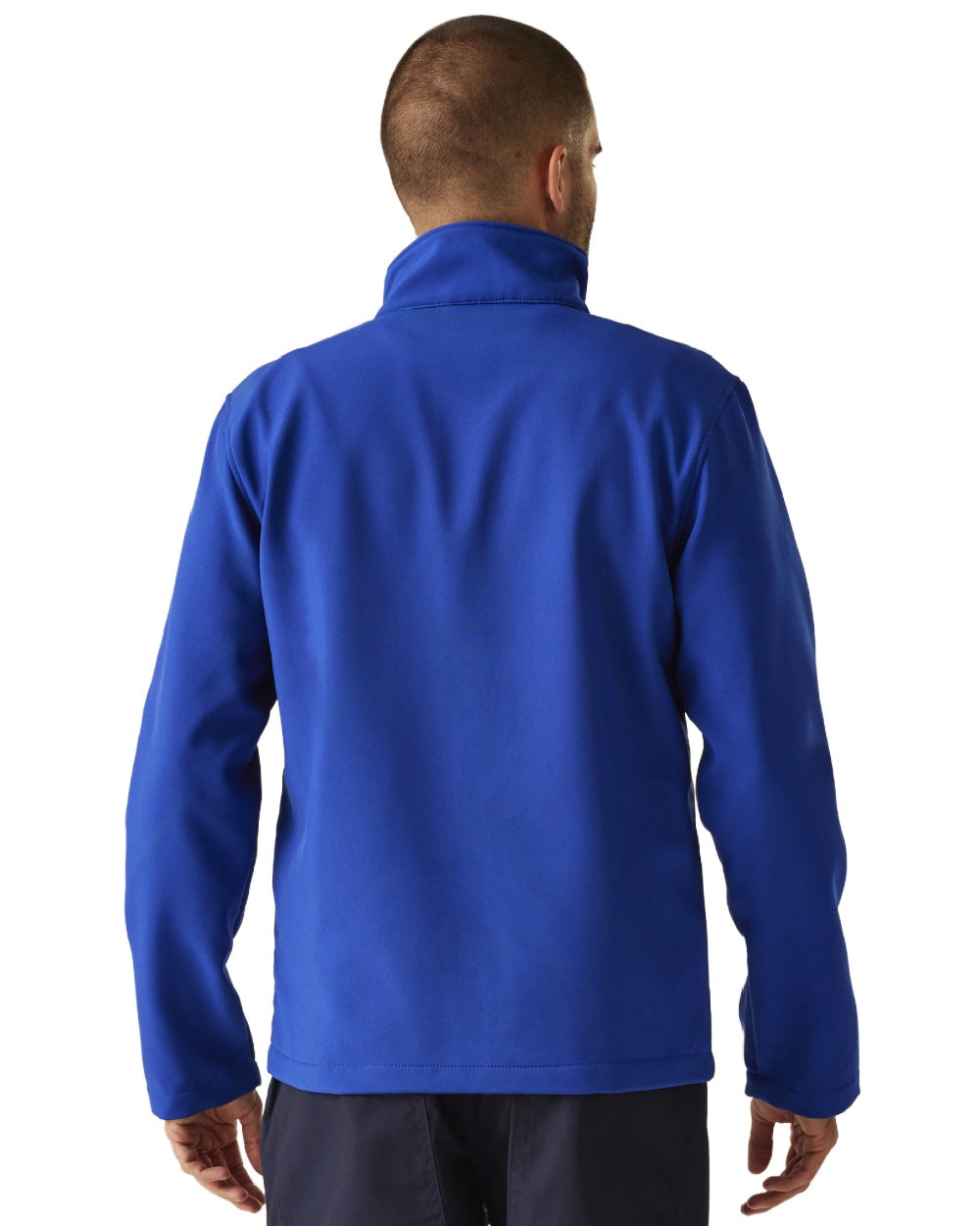 New Royal Black coloured Regatta Mens Ablaze Printable Softshell Jacket on white background