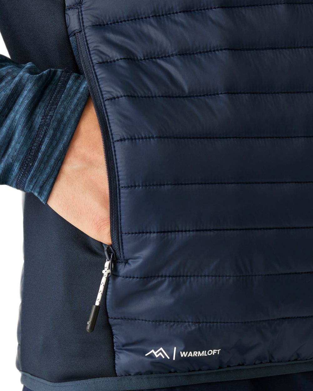 Navy Coloured Regatta Mens Andreson Hybrid Gilet on white background