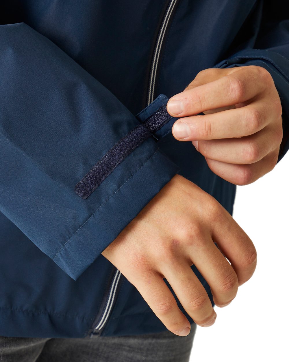 Navy Classic Red coloured Regatta Mens Ascender Waterproof Shell Jacket on white background