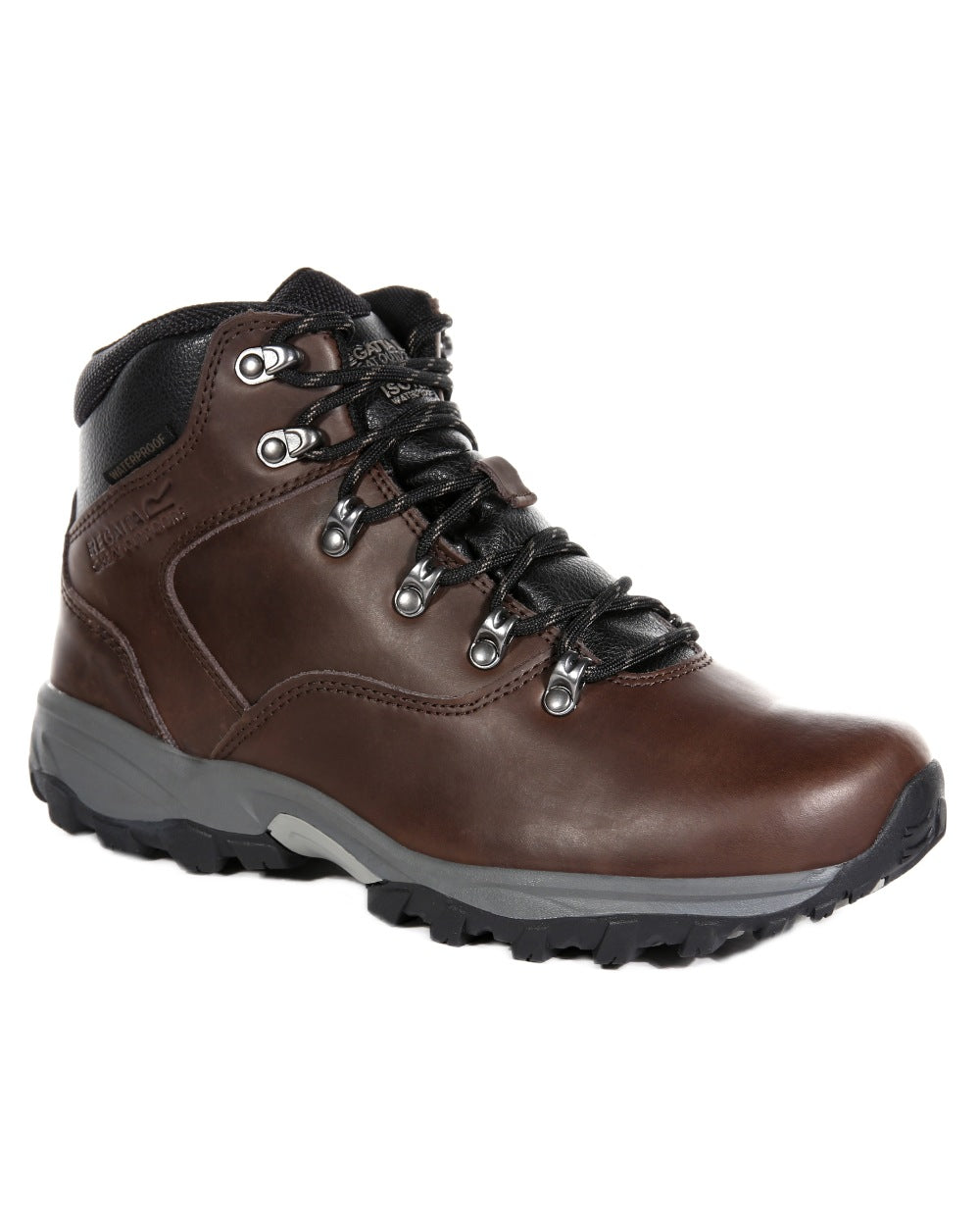 Brown Coloured Regatta Mens Bainsford Waterproof Walking Boots on white background