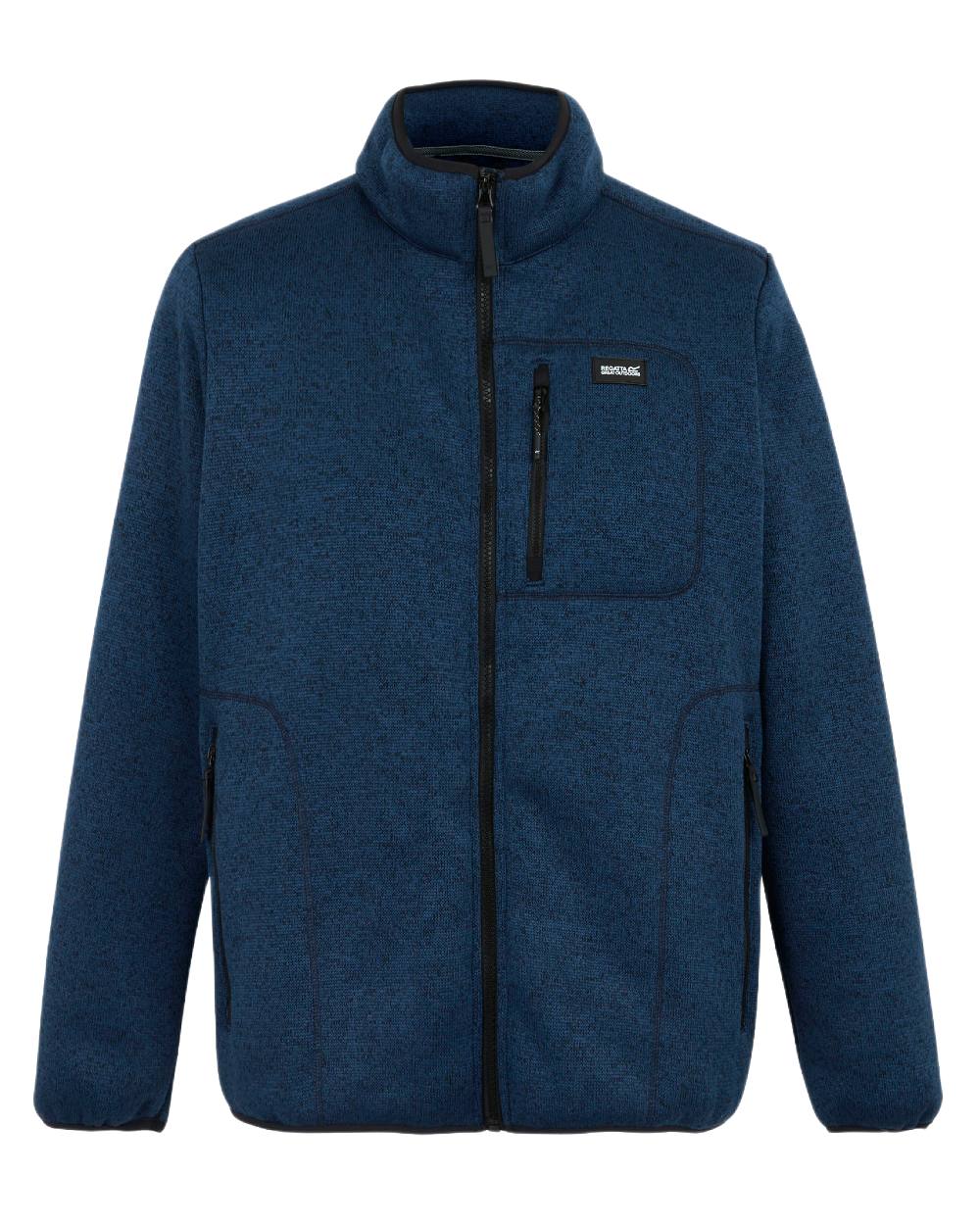 Navy Coloured Regatta Mens Barlee Full Zip Fleece Jacket on white background