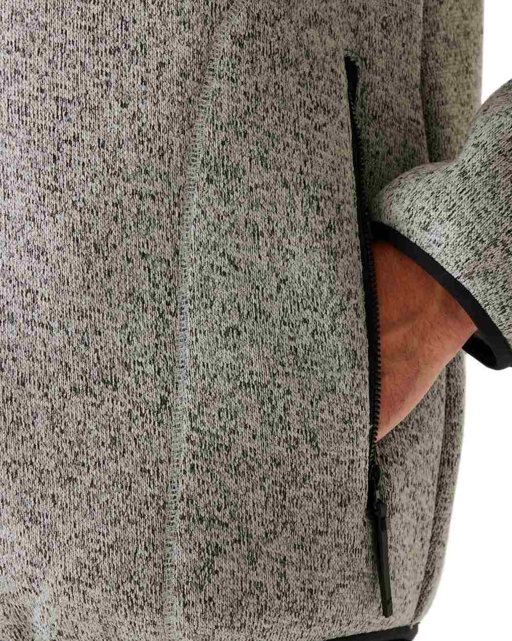 Silver Grey Coloured Regatta Mens Barlee Full Zip Fleece Jacket on white background