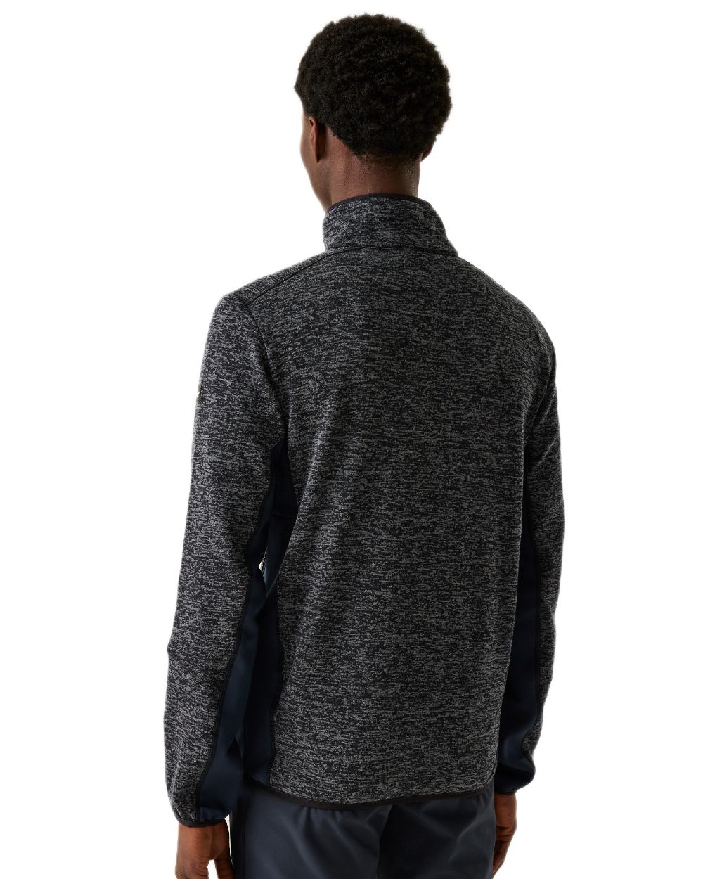 Navy Marl Navy Coloured Regatta Mens Baslinn Full Zip Fleece Jacket on white background