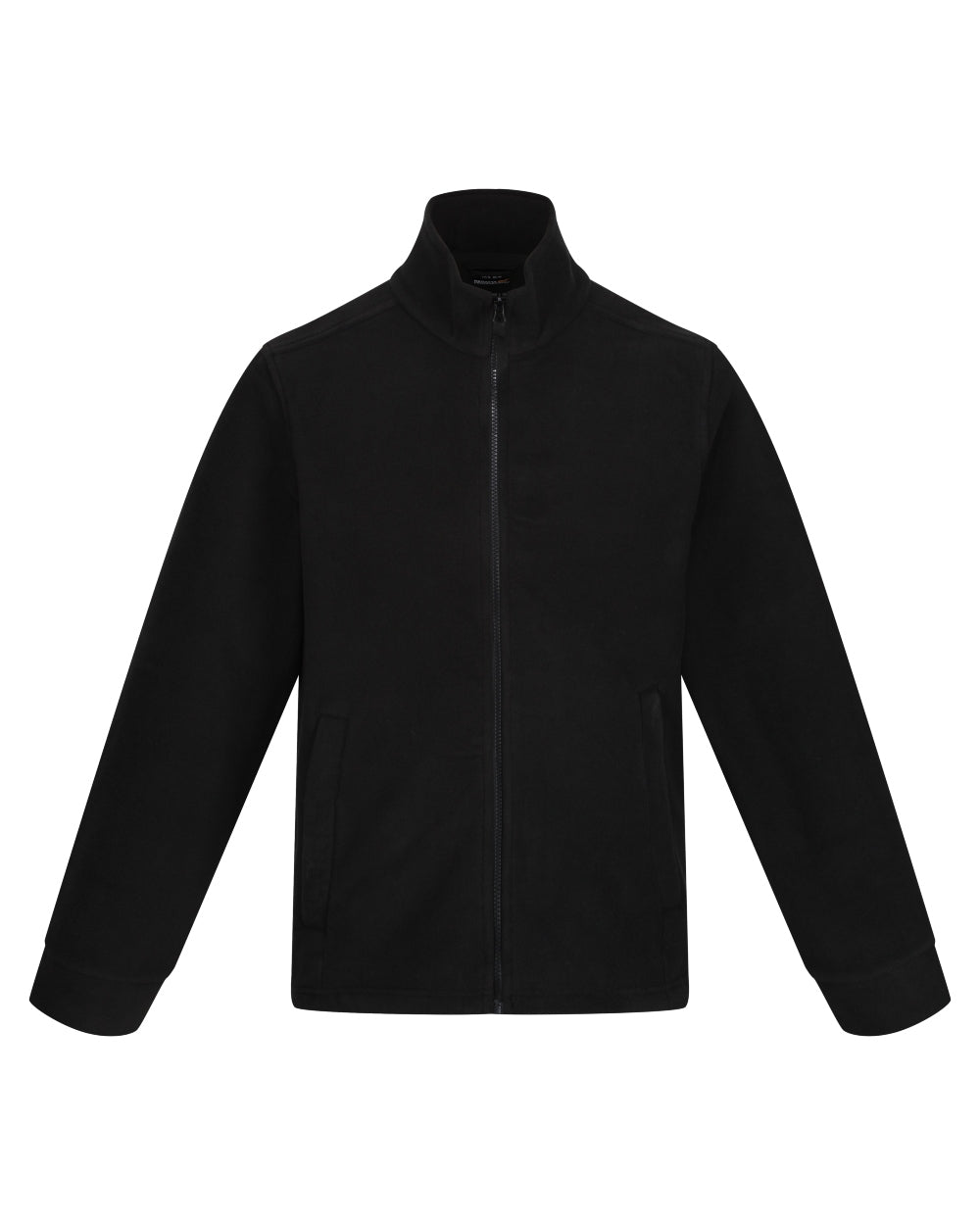 Black coloured Regatta Mens Classic Full Zip Fleece on white background