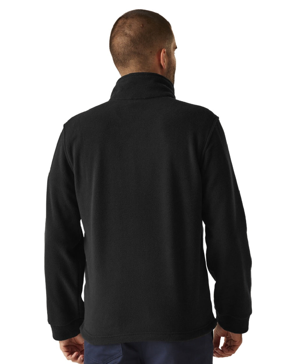 Black coloured Regatta Mens Classic Full Zip Fleece on white background