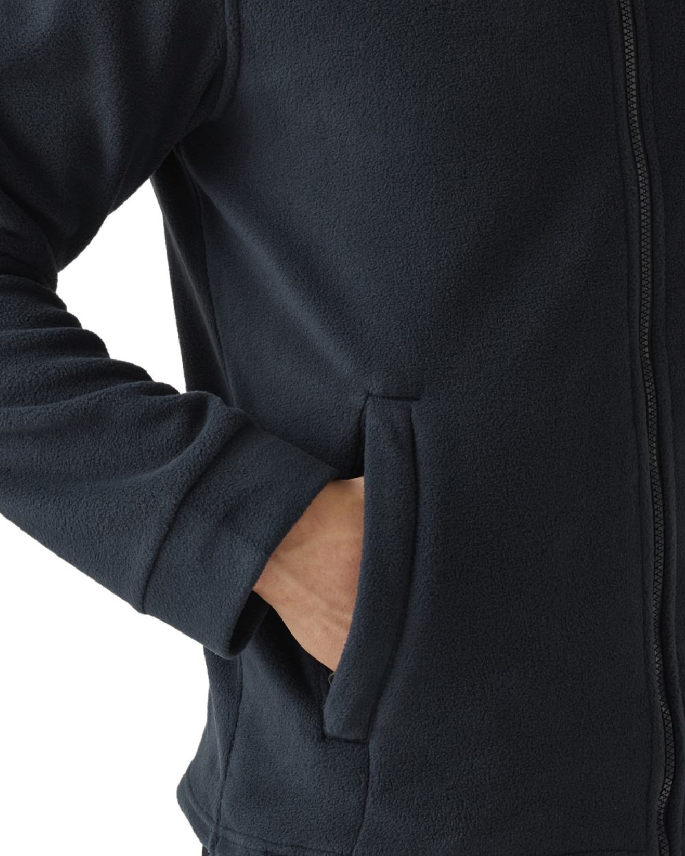 Navy coloured Regatta Mens Classic Full Zip Fleece on white background