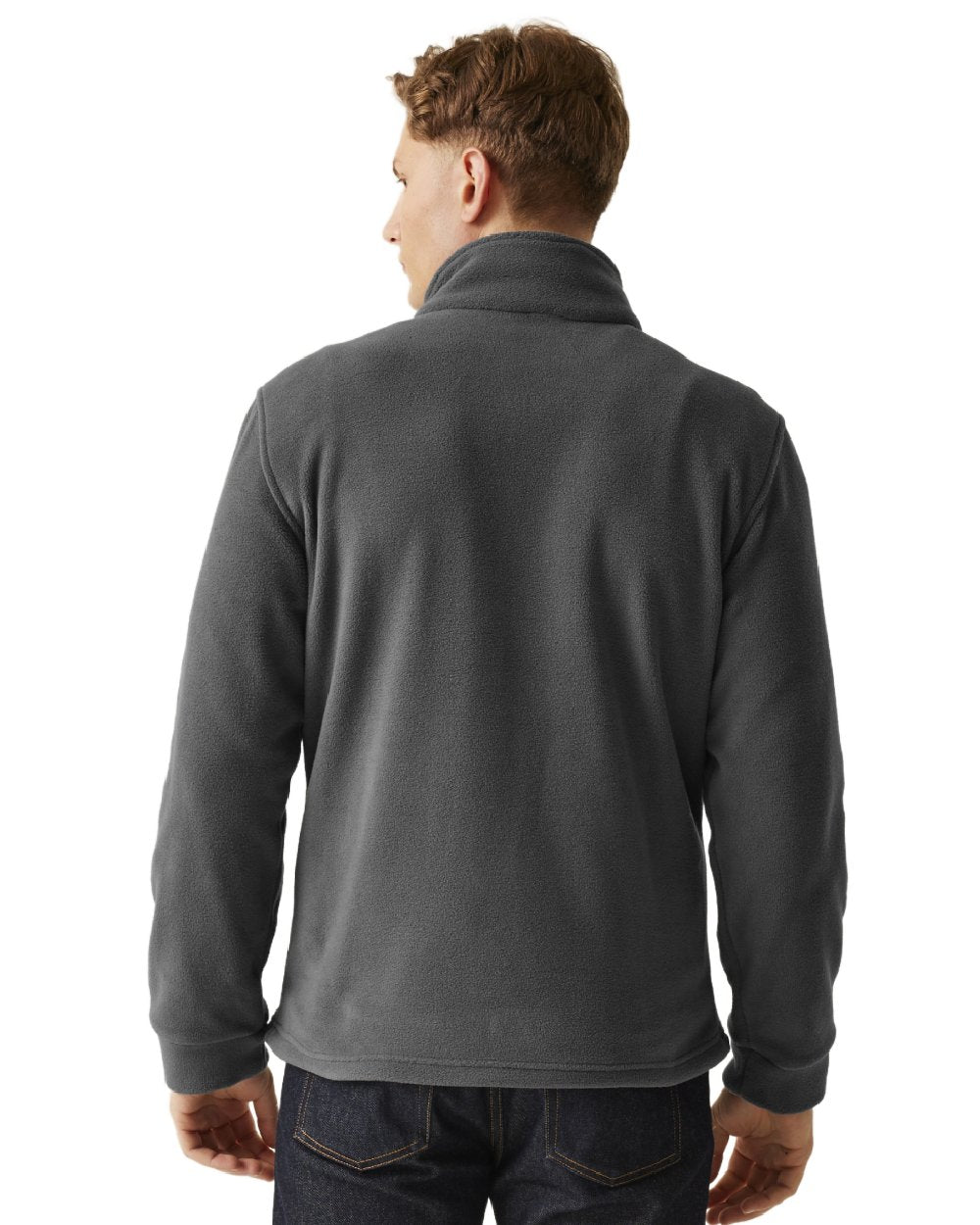 Seal Grey coloured Regatta Mens Classic Full Zip Fleece on white background