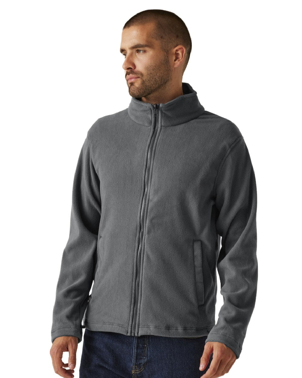 Seal Grey coloured Regatta Mens Classic Waterproof 3 in 1 Jacket on white background