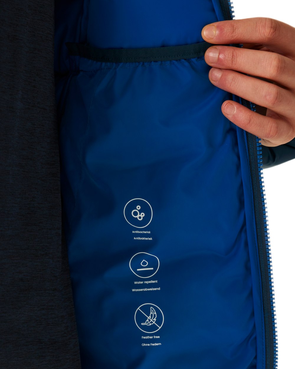 Snorkel Blue Moonlight Denim Coloured Regatta Mens Dalent Padded Jacket on white background