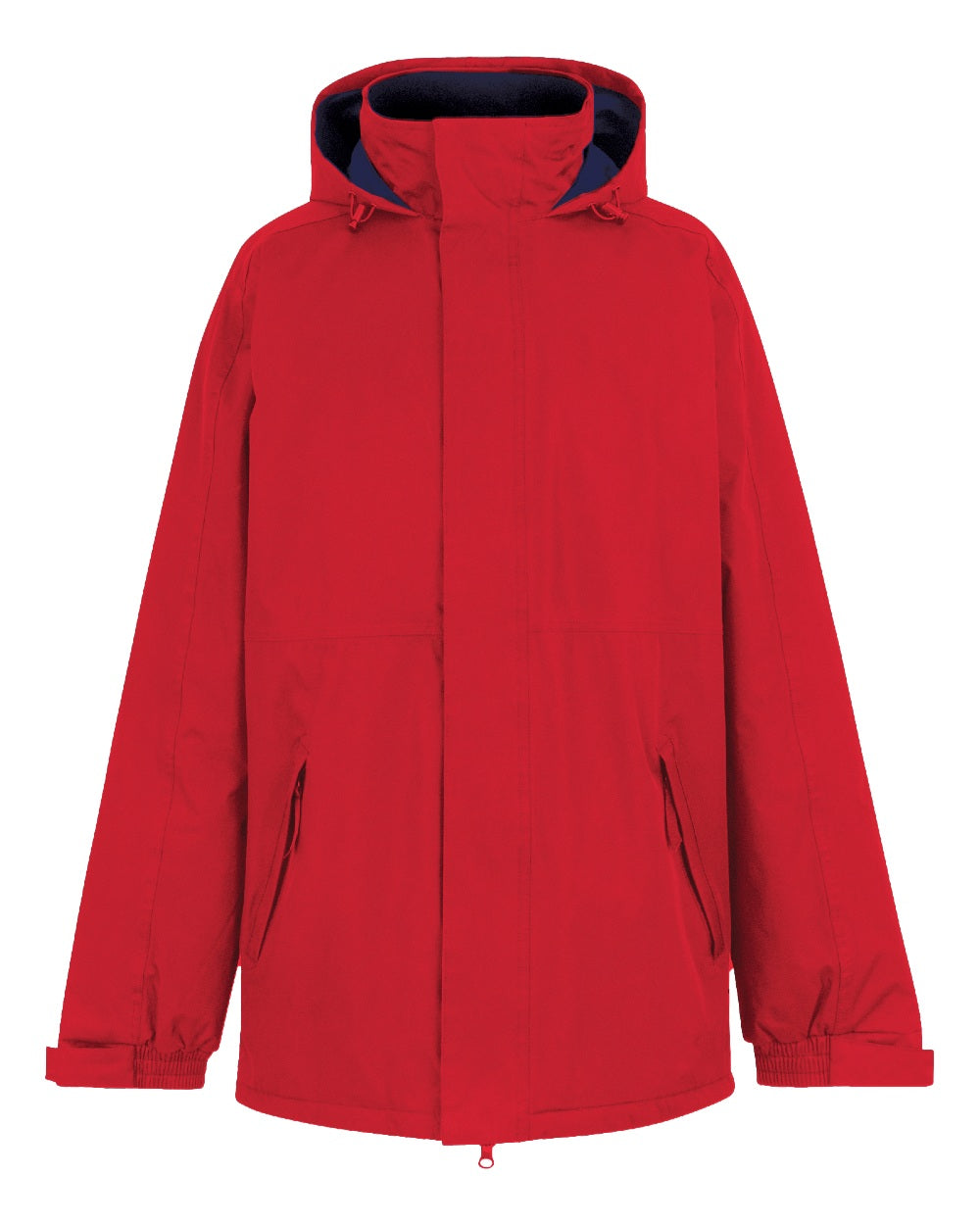 Classic Red coloured Regatta Mens Dover Waterproof Parka Jacket on white background