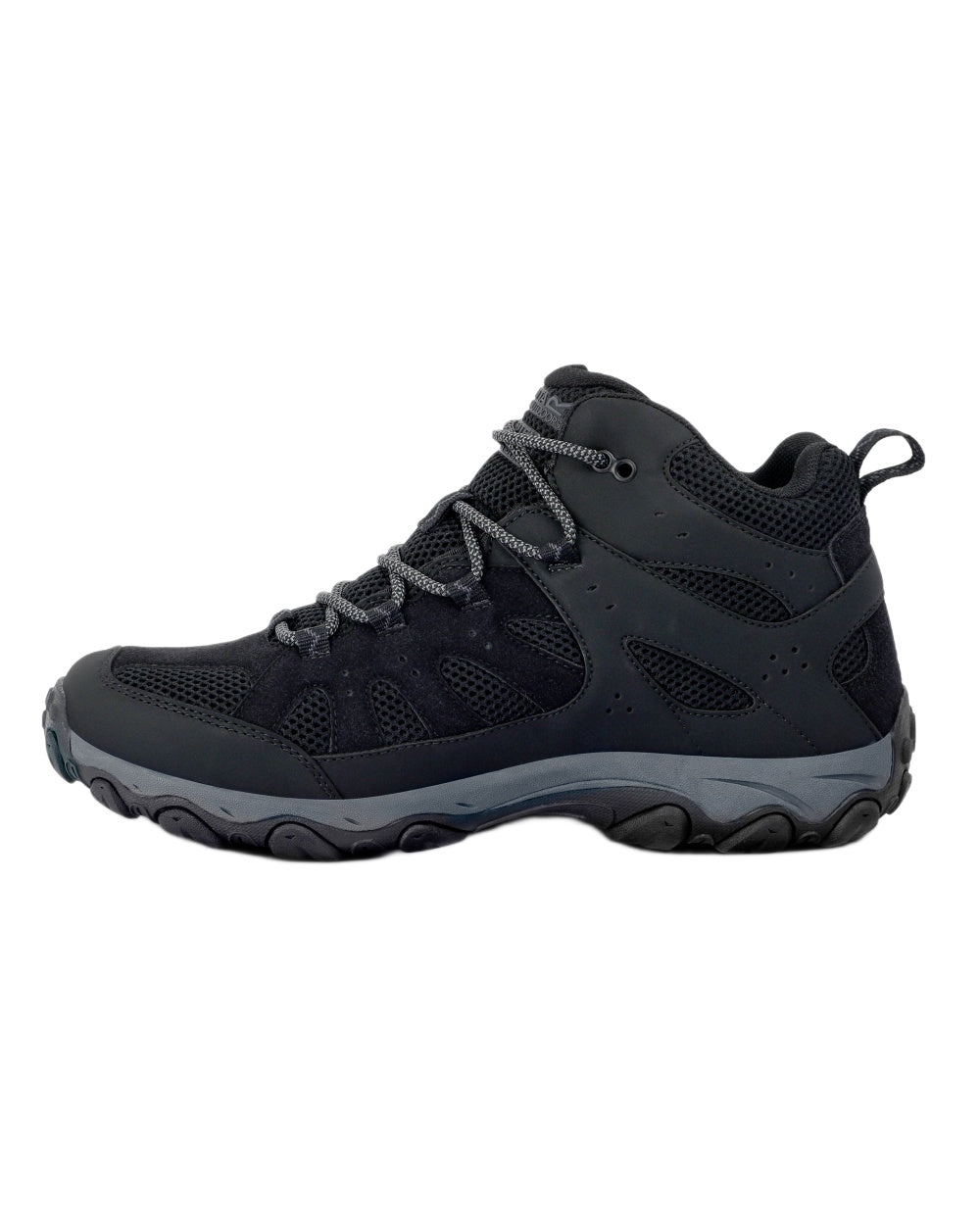 Black Granite Coloured Regatta Mens Edgepoint IV Mid Walking Boots on white background