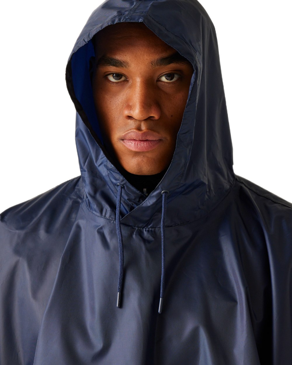 Navy Coloured Regatta Mens Fedrik Waterproof Poncho on white background
