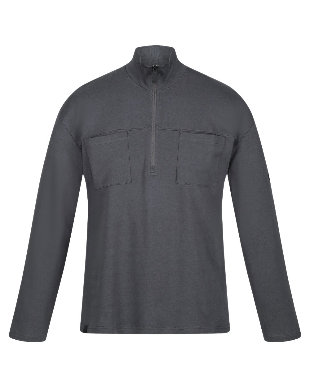 Dark Grey Coloured Regatta Mens Ferdo Fleece Jacket on white background