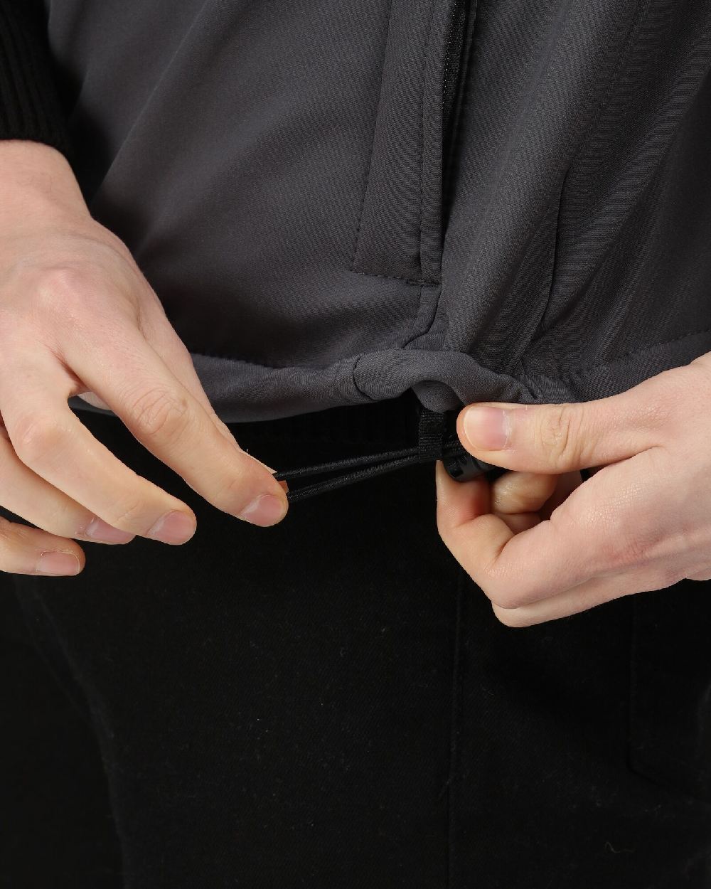 Seal Grey coloured Regatta Mens Flux Softshell Bodywarmer on white background