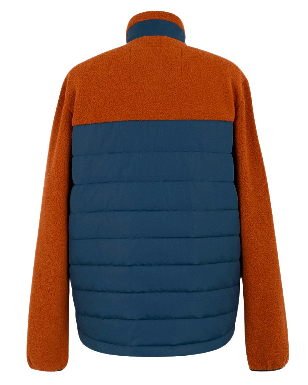 Potters Orange Blue Coloured Regatta Mens Frankie Borg Hybrid Full Zip Fleece Jacket on white background