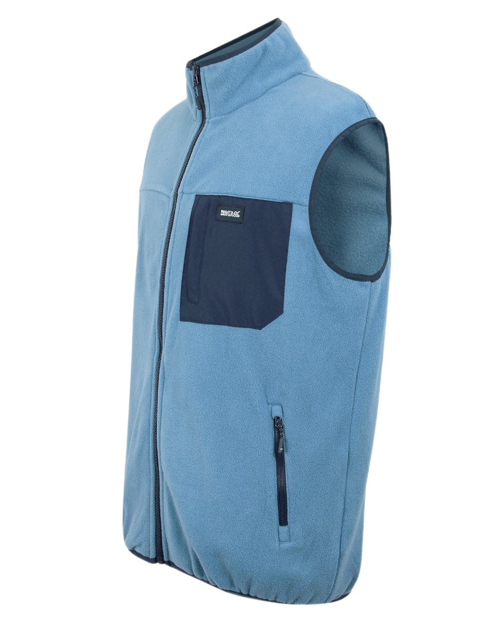 Coronet Blue Navy Coloured Regatta Mens Frankie Fleece Gilet on white background