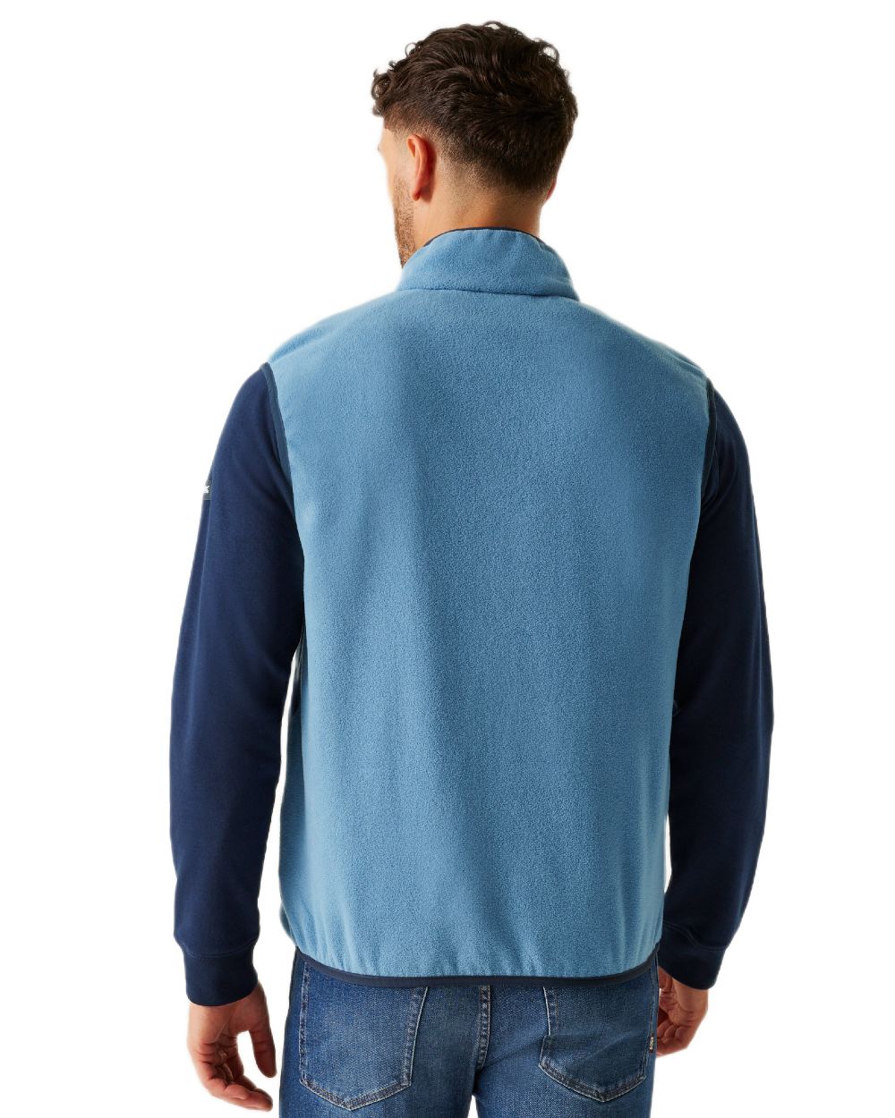 Coronet Blue Navy Coloured Regatta Mens Frankie Fleece Gilet on white background