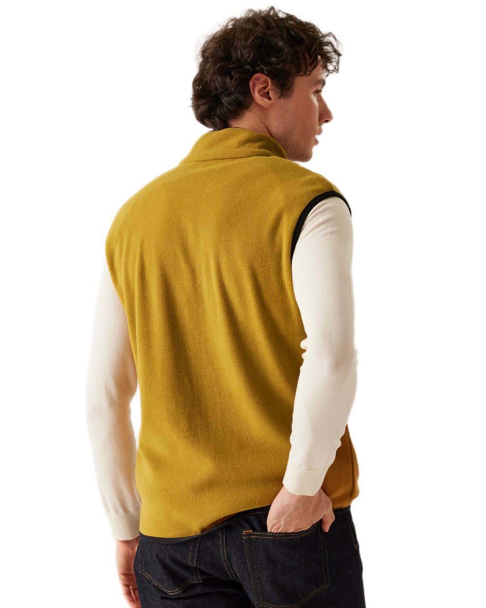 Cumin Coloured Regatta Mens Frankie Fleece Gilet on white background